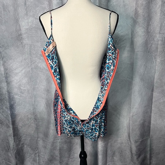 E2 Clothing Floral Print Spaghetti Strap Romper with Pockets - MED - Picture 6 of 10